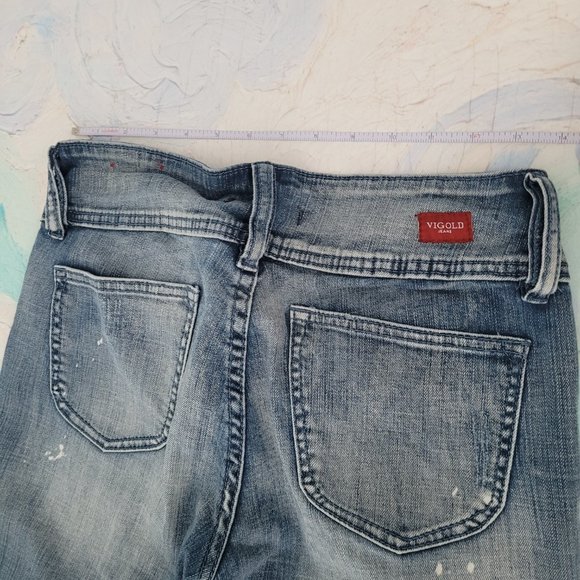 Vigold Distressed Low Rise Bootcut Jeans Size 9 Tall Juniors - Picture 8 of 11